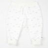 Idée cadeau de naissance pour ce joli petit pantalon  mixte aux motifs enfantins de chouettes en coton biologique.