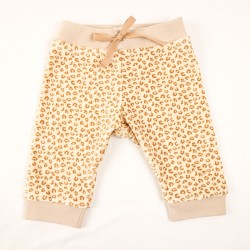 Pantalon bébé fille motif léopard en velours ras très mode.