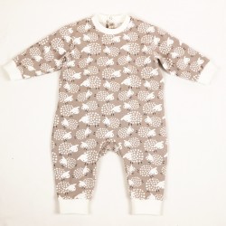 Pyjama une pièce bébé en jersey biologique moutons, une création artisanale.