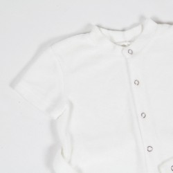 Vêtement mixte bébé une pièce en micro-éponge de tencel, très doux.