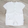 Idée cadeau de naissance combi-short 6 mois en tencel naturellement doux.