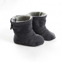 Tissu biologique pour fabriquer ces petites bottes de bébé de façon artisanale
