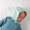 Petit bonnet coupe béguin en coton bio, mignon et écolo pour un bébé mode rétro !