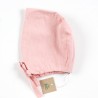 Béguin bébé bonnet modèle classique style rétro en coton rose