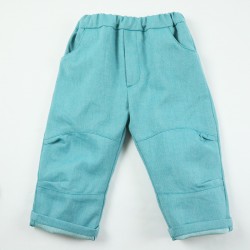 pantalon de bébé en denim bio coupe structurée