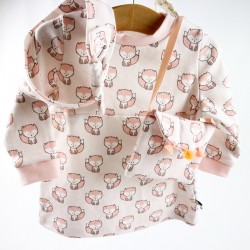 Cadeau idéal pour une petite fille, ensemble assorti tendance et bio.