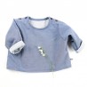 Petite blouse jean mixte, chic et écolo pour un bébé mode.