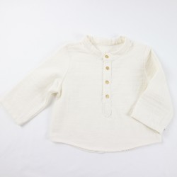 Chemise écrue bébé création Bambio lange organique certifiée GOTS