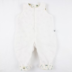 Idée cadeau de naissance une combinaison en velours de coton organique doublée motifs lama.