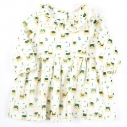 Un cadeau de naissance unique la robe lamas 100% coton  bio, la mode au naturel!