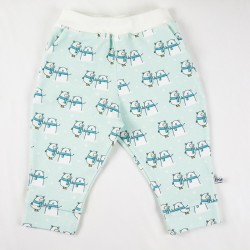 pantalon bébé oursons polaires idée cadeau de naissance en coton organique.
