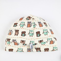 Idée cadeau de naissance le bonnet bébé sweat organique tout doux.