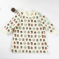 Robe sweat pour bébé tissu bio création originale française.