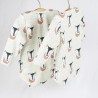 Sous-vêtement bébé, le body création couture fabrication artisanale France thème renards dormants.
