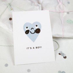 Carte félicitations pour une naissance "it's a boy"
