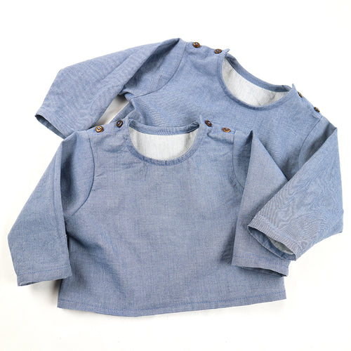 Blouse couleur jean