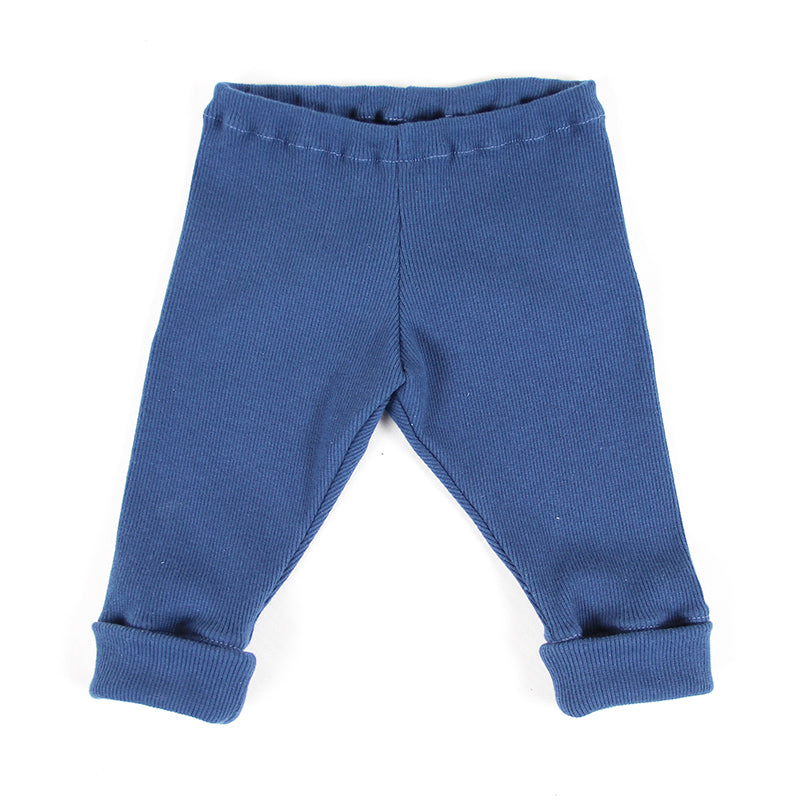 Leggings côtelé bleu