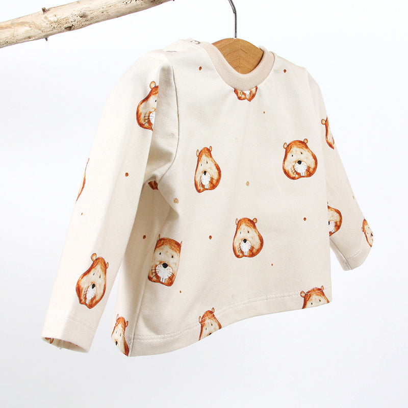 Tee-shirt castor pour bébé et tout-petit fabriqué en France