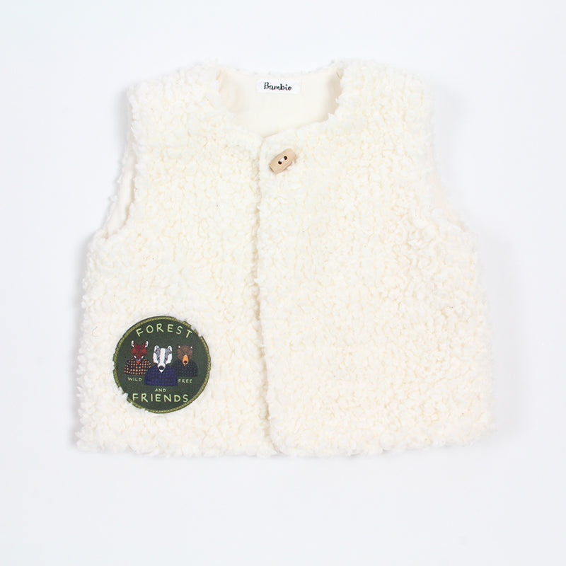 Gilet peluche biologique pour bébé de chez Bambio