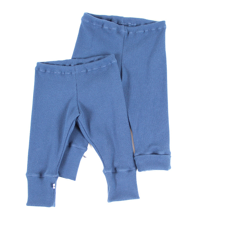Leggings côtelé bleu