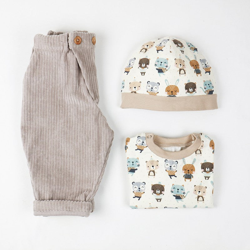 Pantalon velours beige