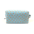 Petite trousse bébé cœurs orange en coton enduit