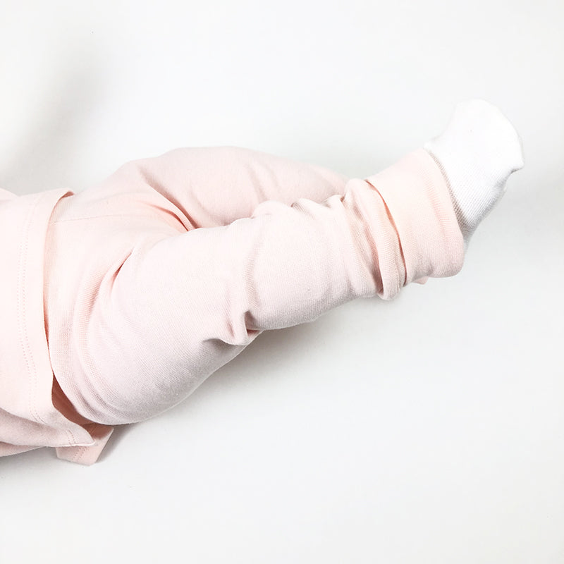 Leggings souple et doux rose tendre fabrication française
