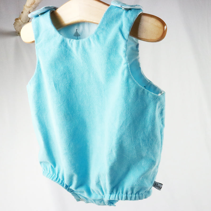 Barboteuse bleue velours