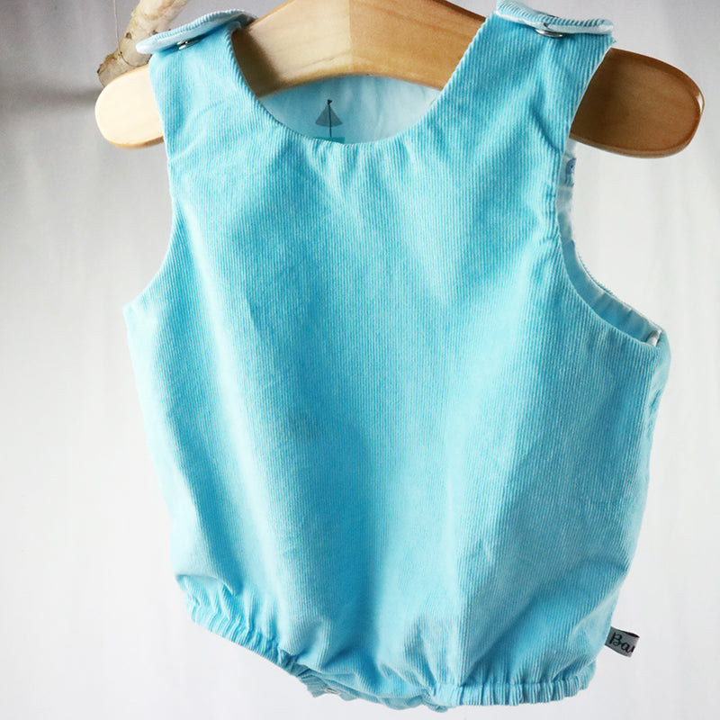 Barboteuse bleue velours