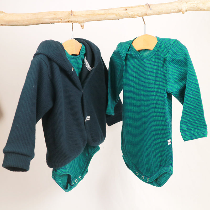 Body jacquard vert et marine