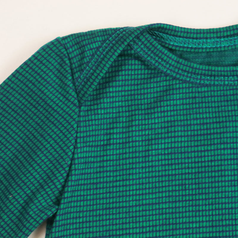 Body jacquard vert et marine