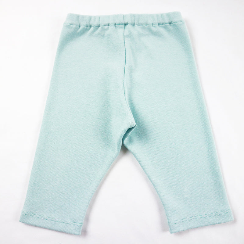 Legging côtelé bleu menthe
