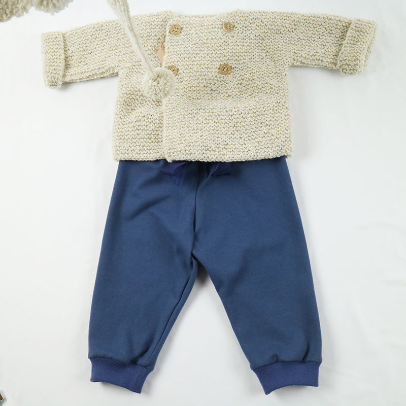 Pantalon jogging bleu myrtille