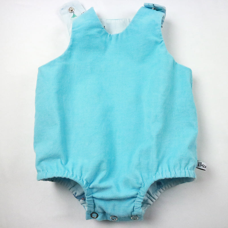 Barboteuse bleue velours