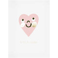 Carte naissance poétique coeur rose