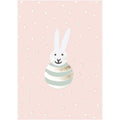 Carte naissance poétique lapin blanc