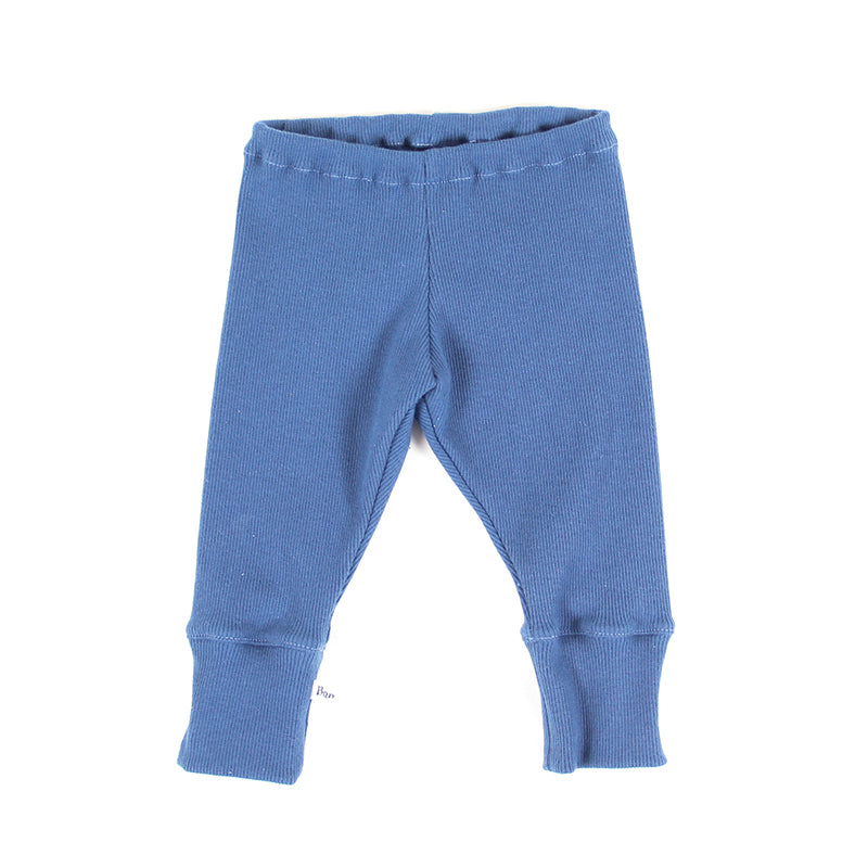 Leggings côtelé bleu