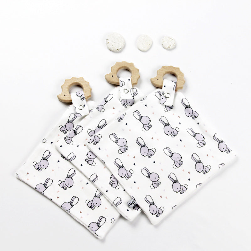 Doudou de dentition Lapins mauve clair