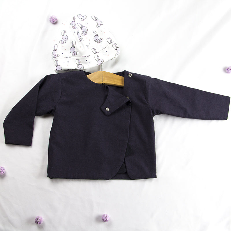 Blouse fille prune