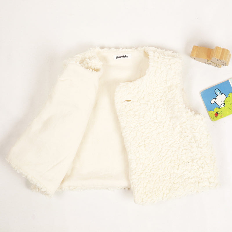 Gilet bébé fausse fourrure