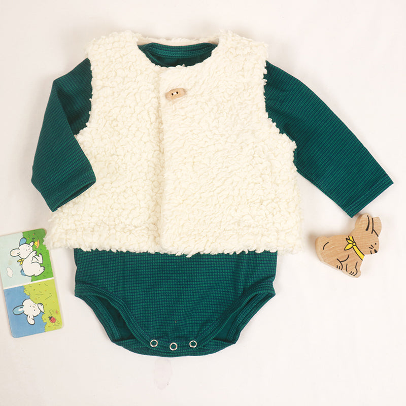 Gilet bébé fausse fourrure