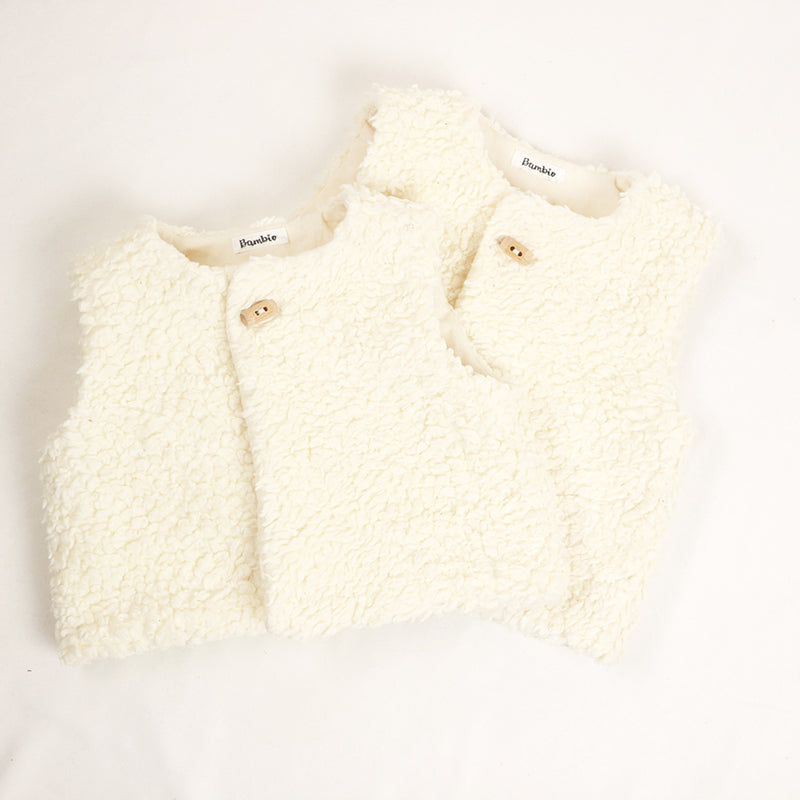 Gilet bébé fausse fourrure