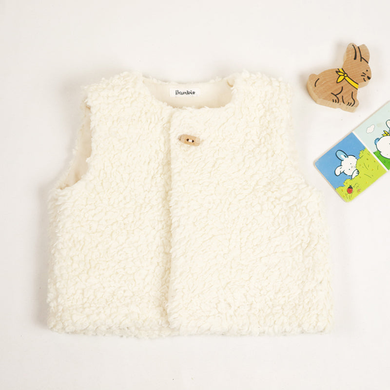 Gilet bébé fausse fourrure