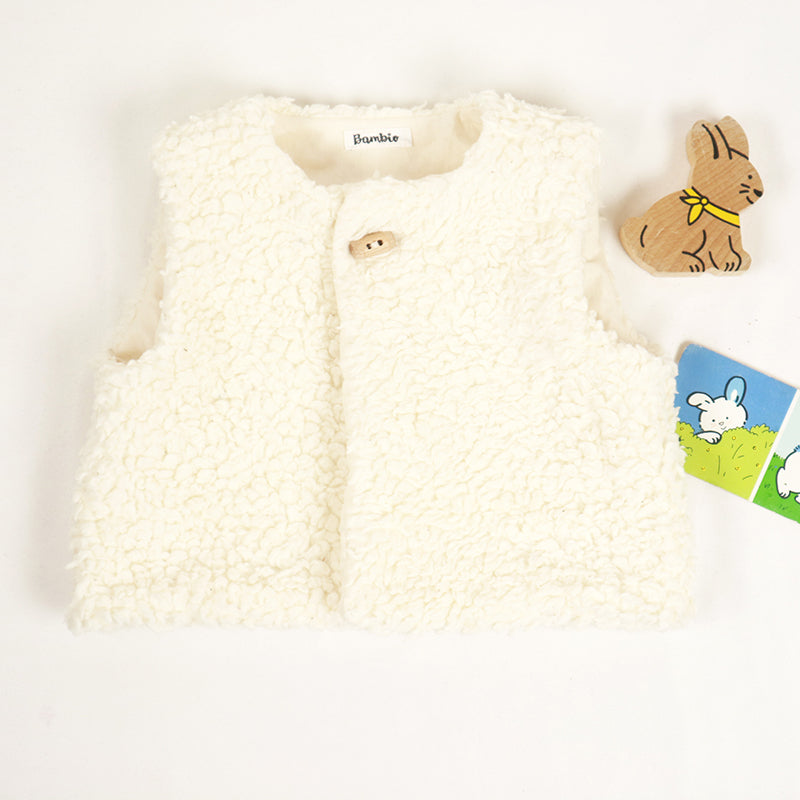 Gilet bébé fausse fourrure