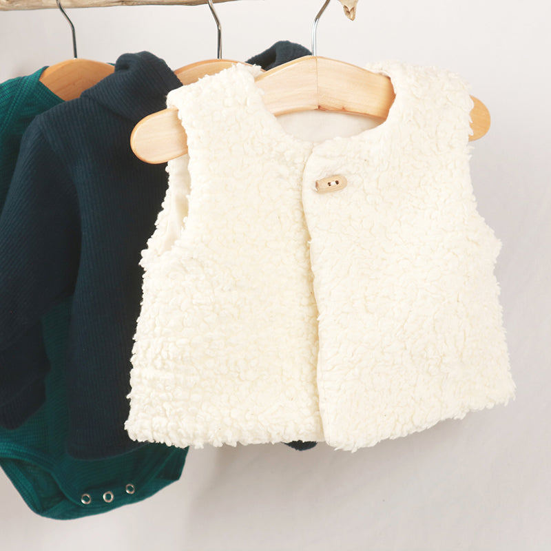 Gilet bébé fausse fourrure