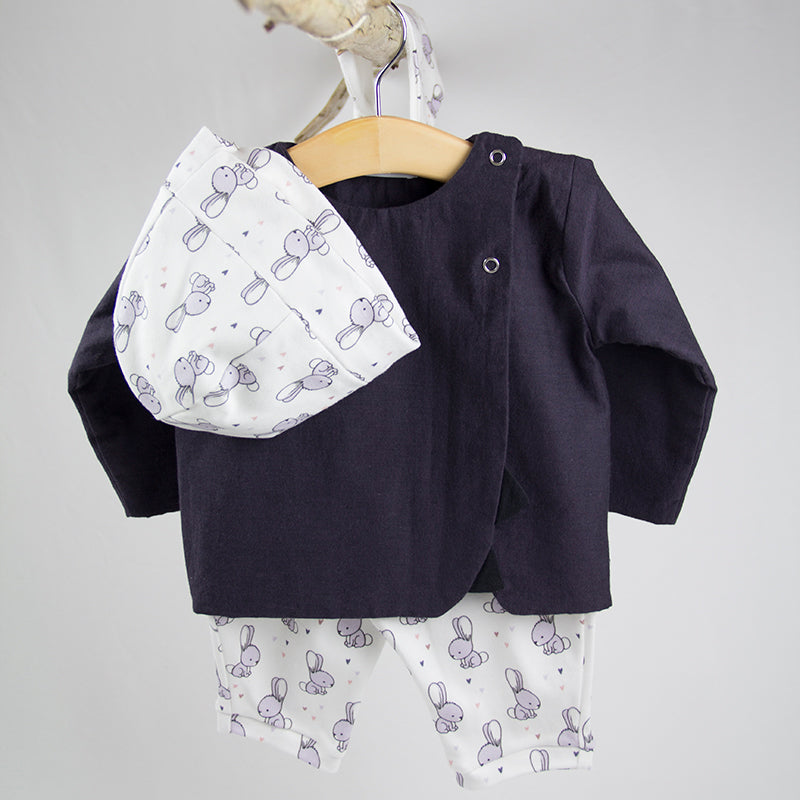 Blouse fille prune