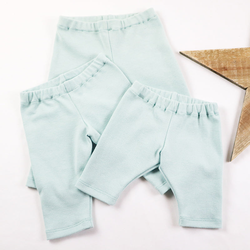 Legging côtelé bleu menthe