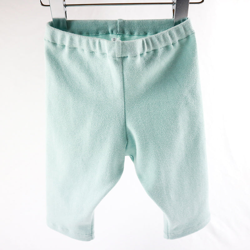Legging côtelé bleu menthe