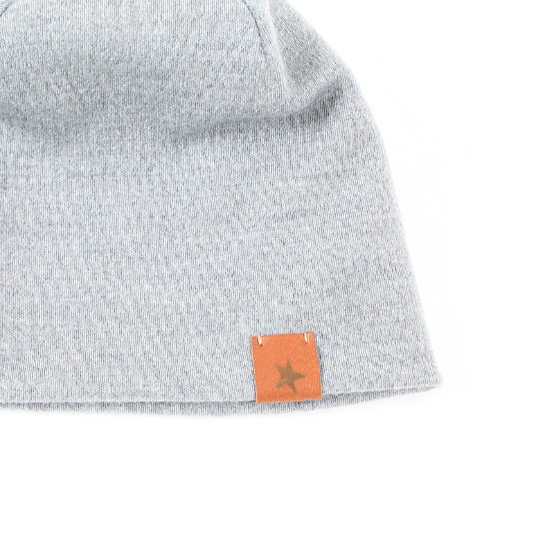 Bonnet gris laine mérinos