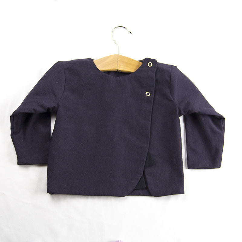 Blouse fille prune